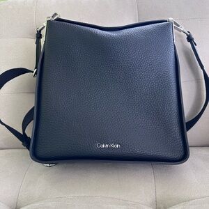 Black pebble shoulder bag